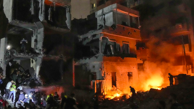 El centro de Beirut, Líbano, el 10 de octubre de 2024. Foto AP/Bilal Hussein / AP